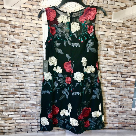 Vince Camuto Mesh Floral Dress - Picture 8 of 13